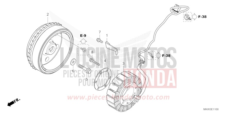 GENERATRICE de NC750X "Méca" MAT BALLISTIC BLACK METALLIC (NHA86) de 2023